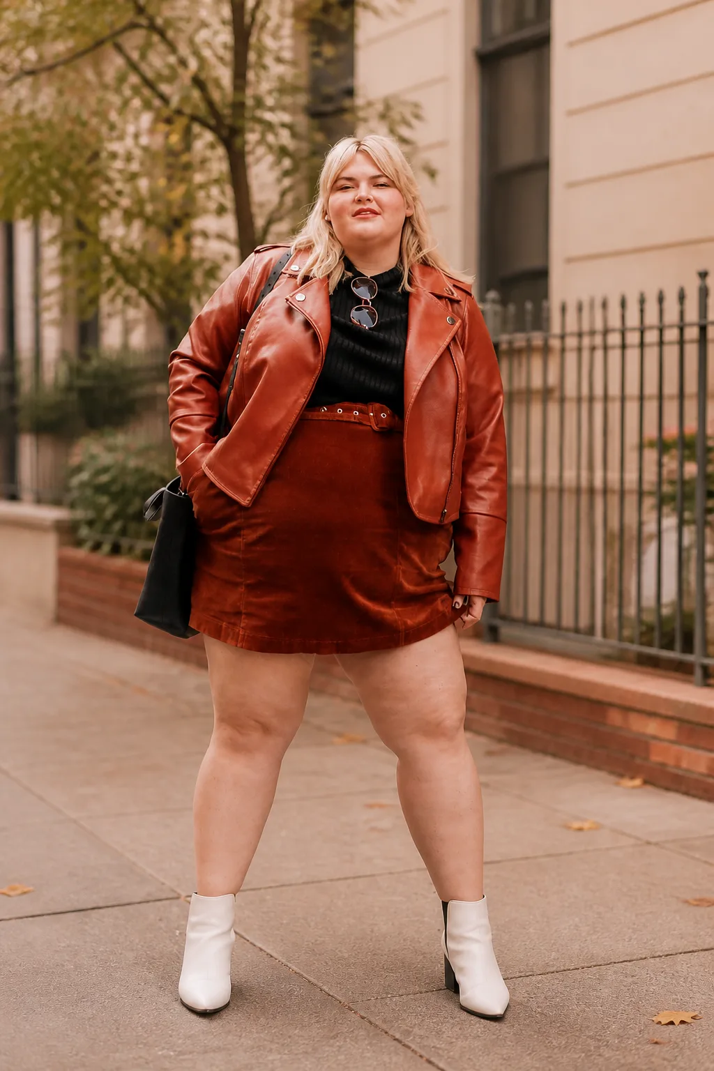 Chic Corduroy and Leather Fall Aesthetic