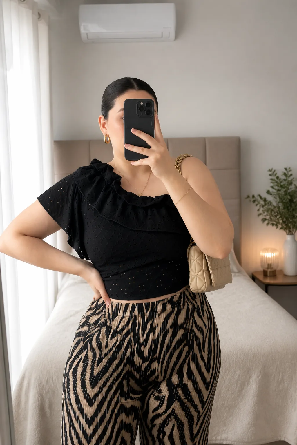 Chic Crop Top and Animal Print