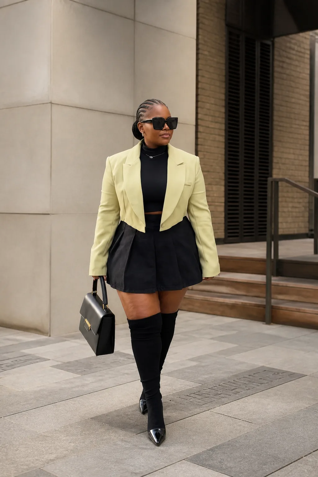 Chic Cropped Blazer Combo