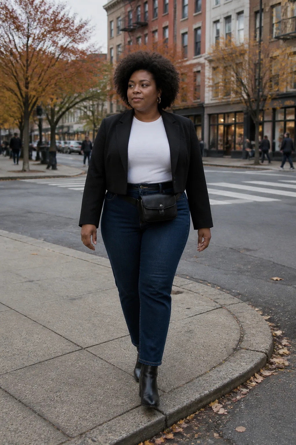 Chic Denim and Crop Jacket Combo