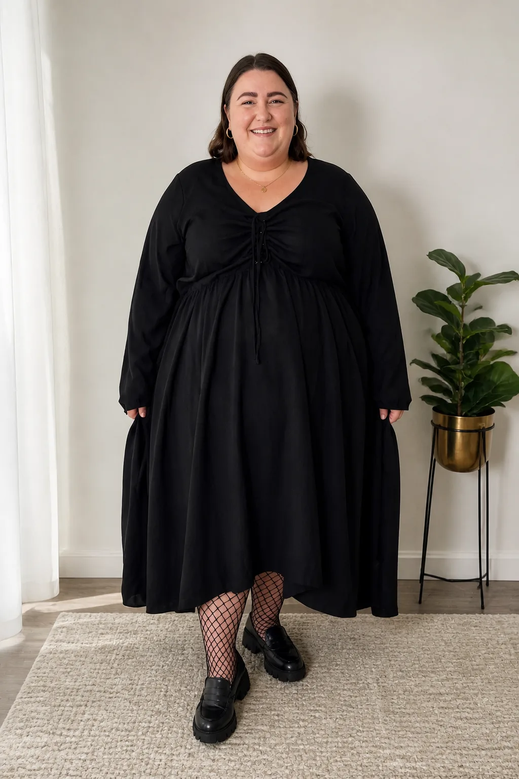 Chic Gothic Black Dress for Halloween
