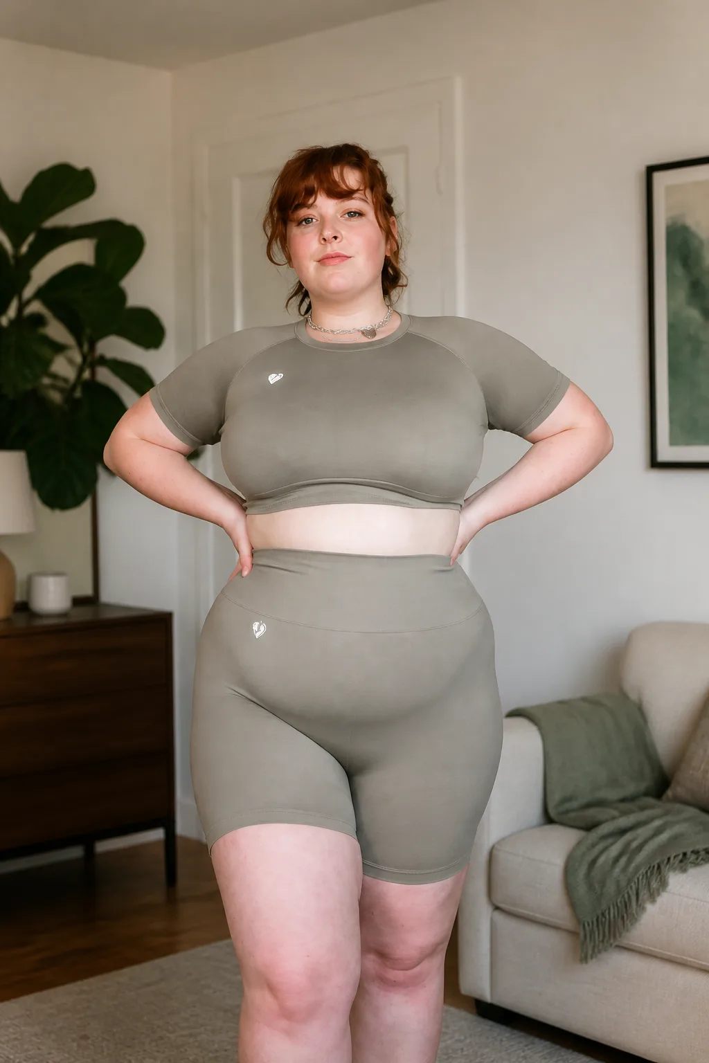 Chic Monochrome Sage Green Gym Co-ord Set