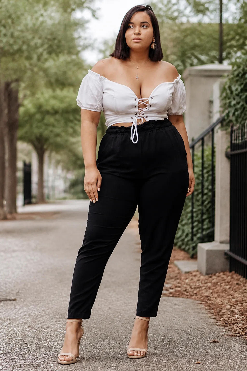 Chic Off-the-Shoulder Casual Look