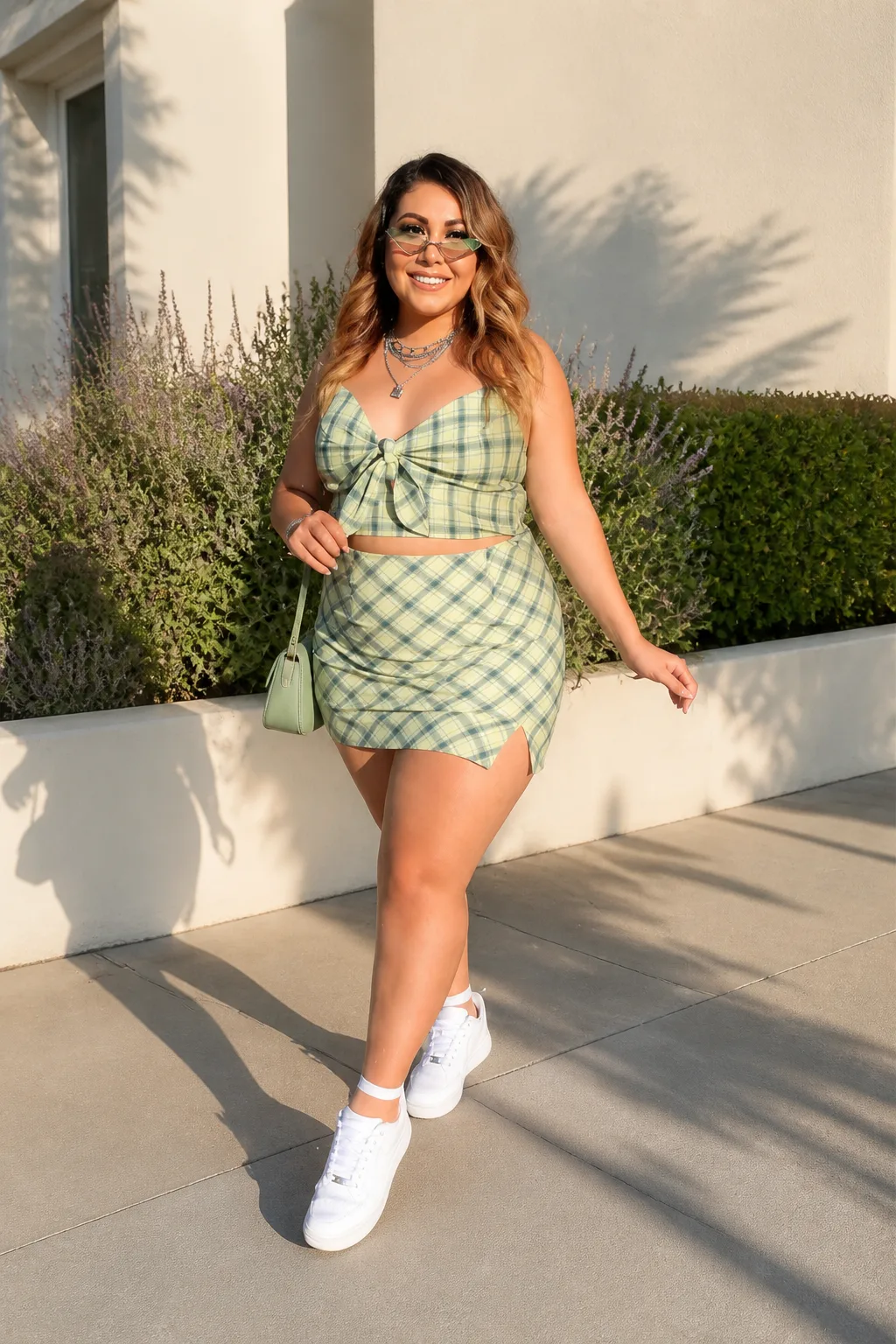 Chic Plaid Two-Piece Set