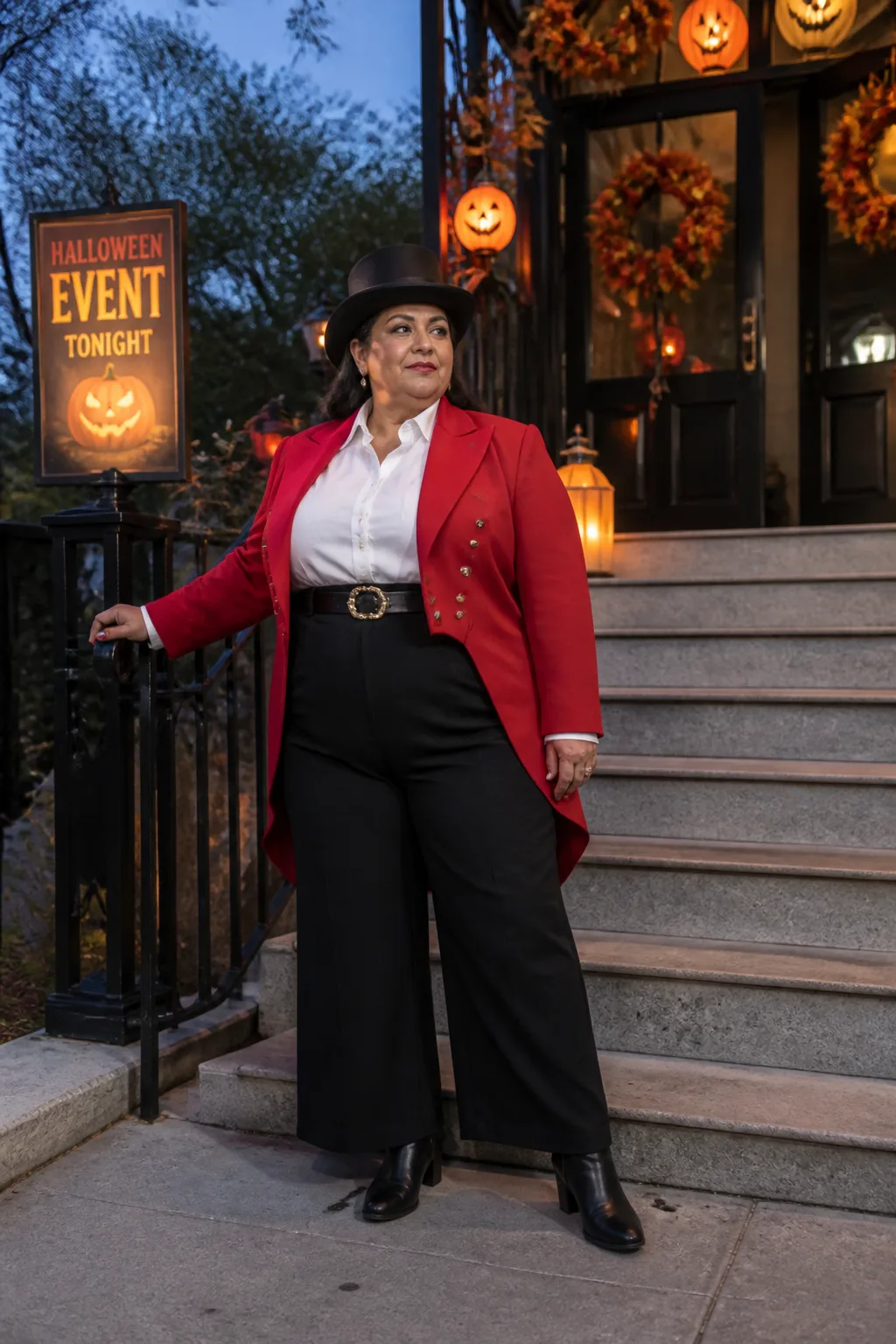 Chic Ringmaster Costume Idea for Plus Size Style