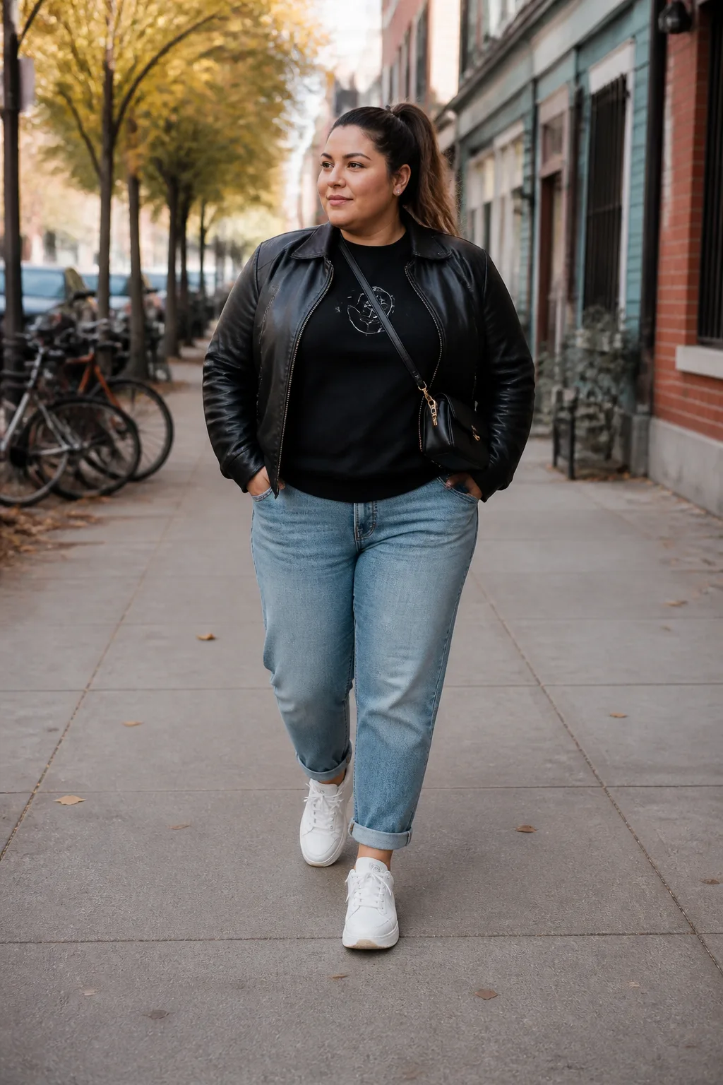 Chic street style with relaxed denim
