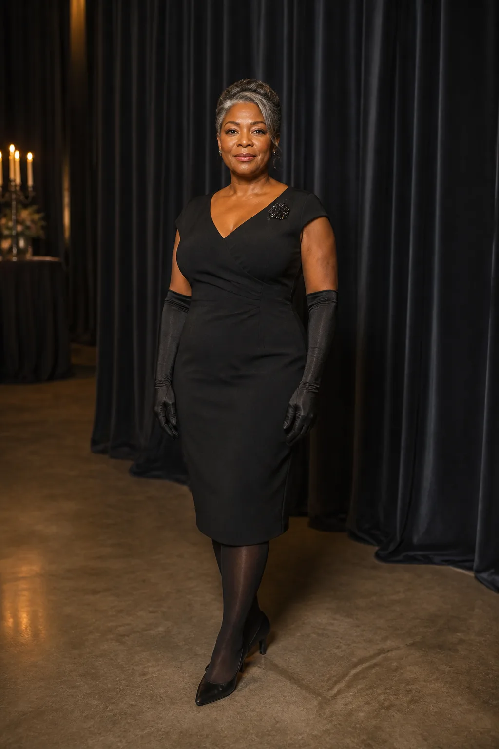 Classic Black Dress Goth Look