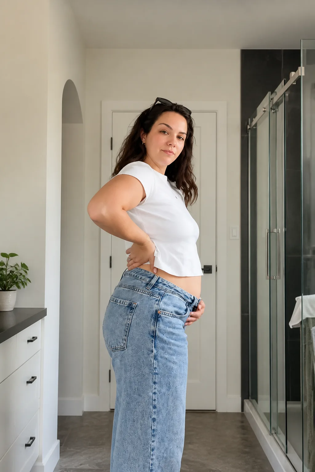 Classic Bump-Friendly Jeans and Tee