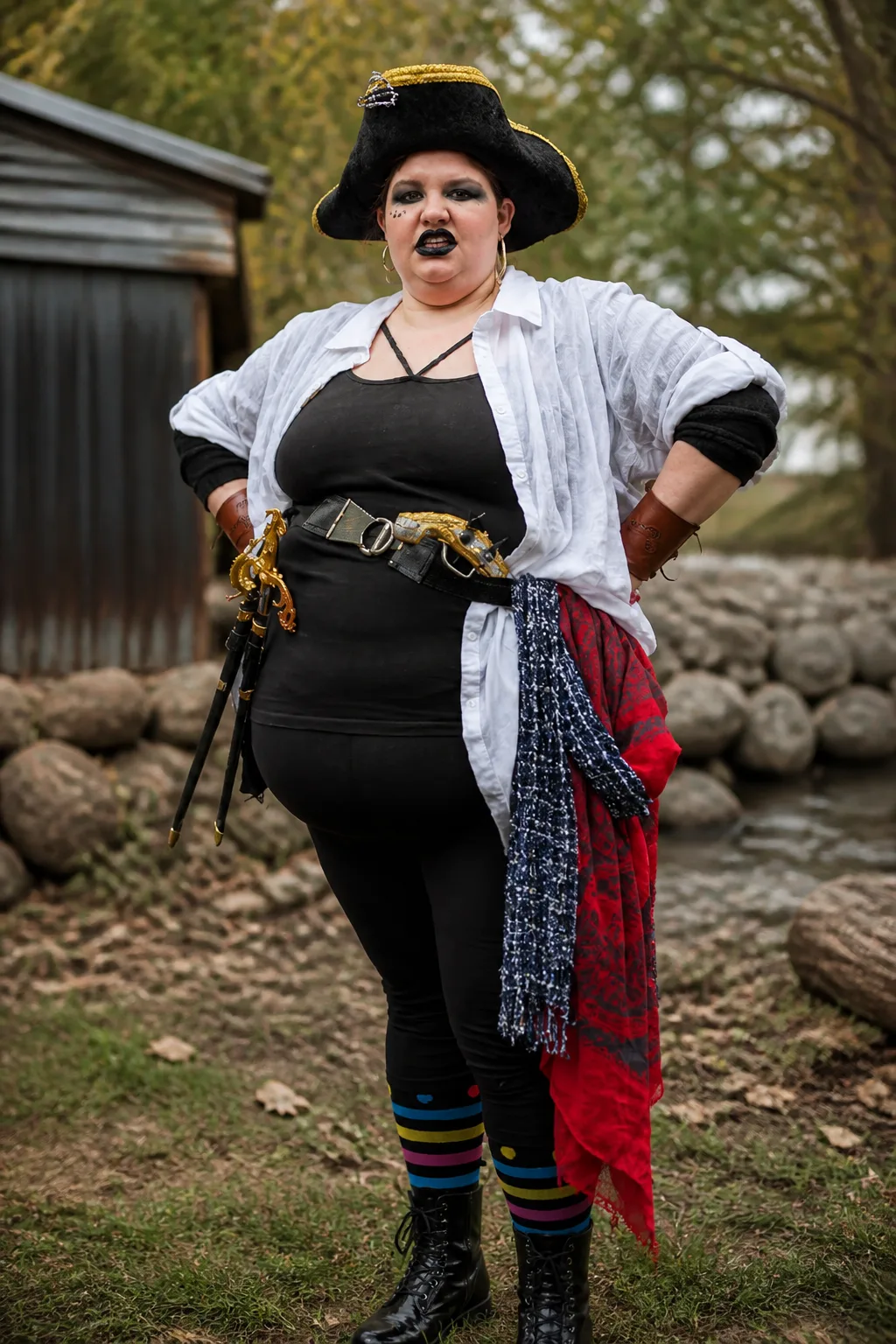 Classic DIY Pirate Costume for Plus Sizes