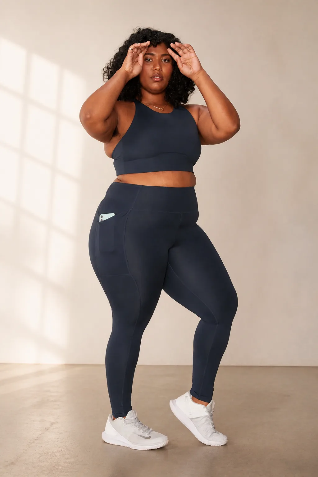 Classic Navy Compression Set for Full-Figure Fitness