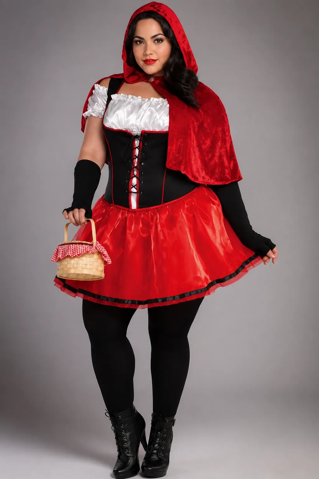 Classic Plus Size Red Riding Hood Look