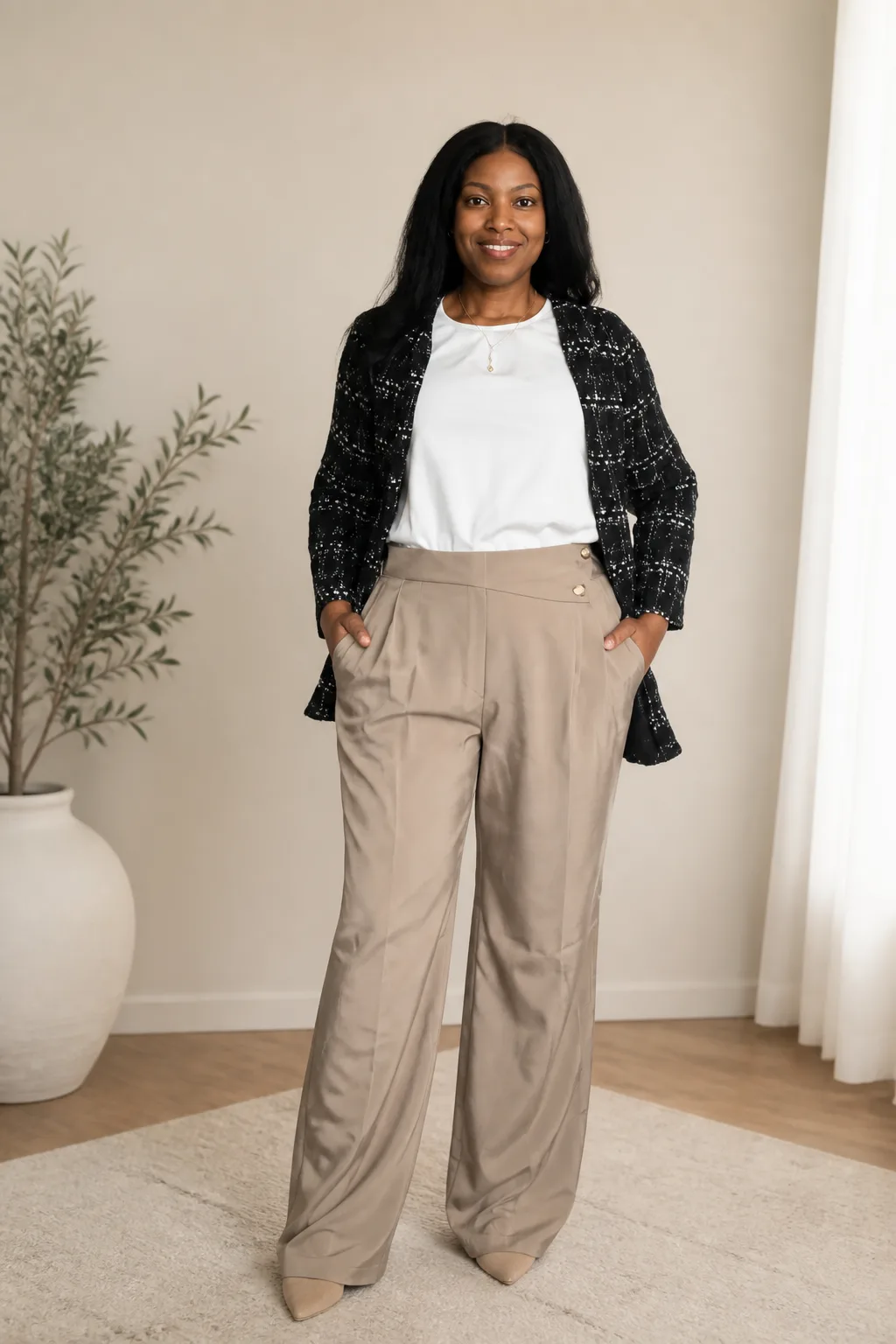 Classic Tweed Blazer and Trousers Combo