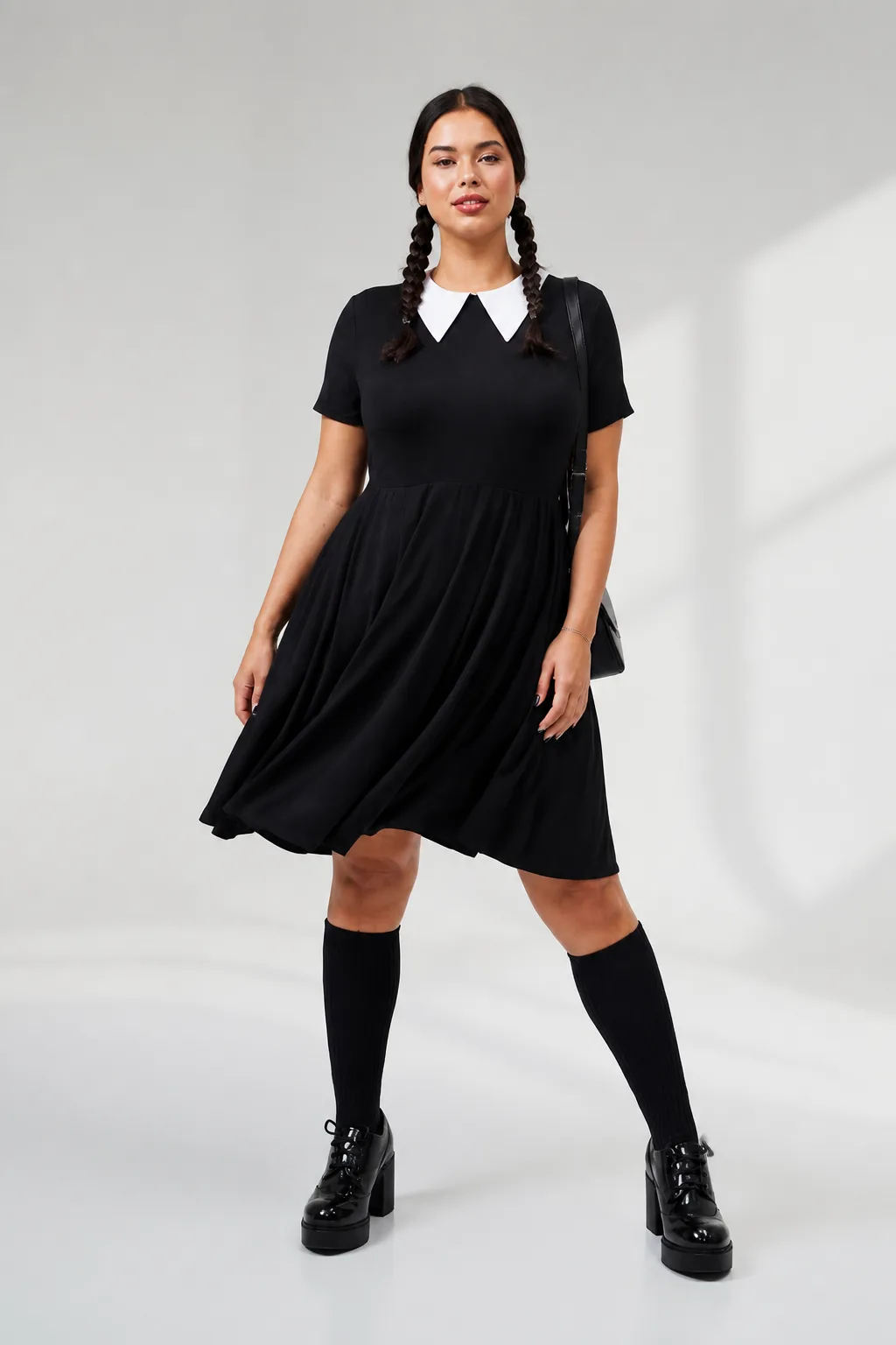 Classic Wednesday Addams Costume for Plus Sizes