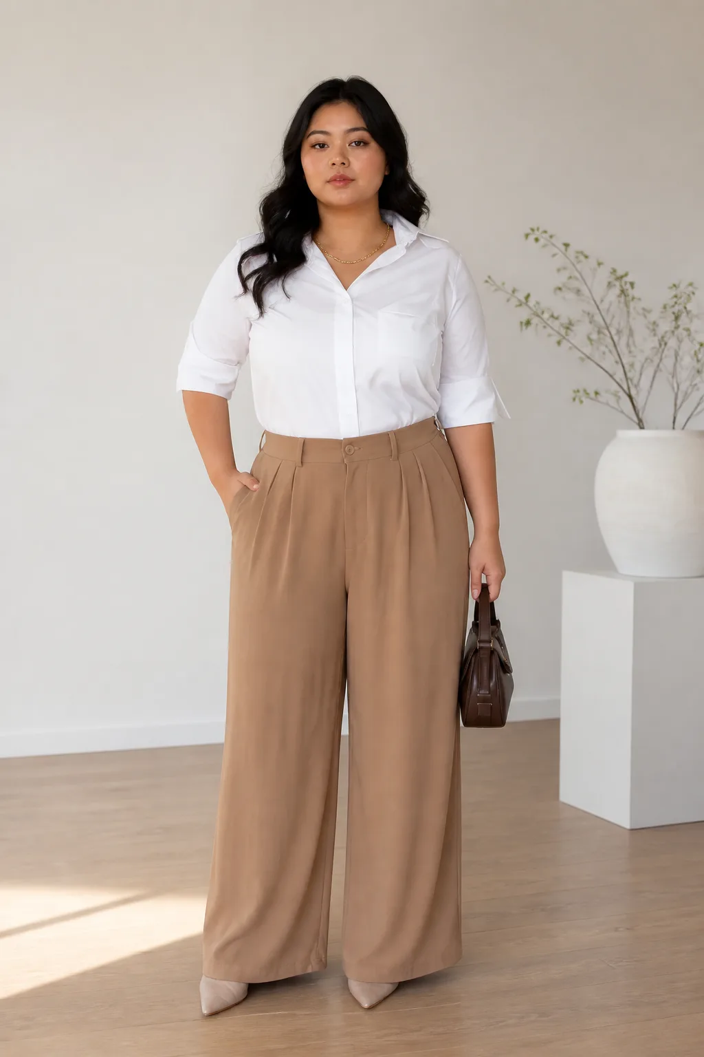 Classic White and Khaki Combo