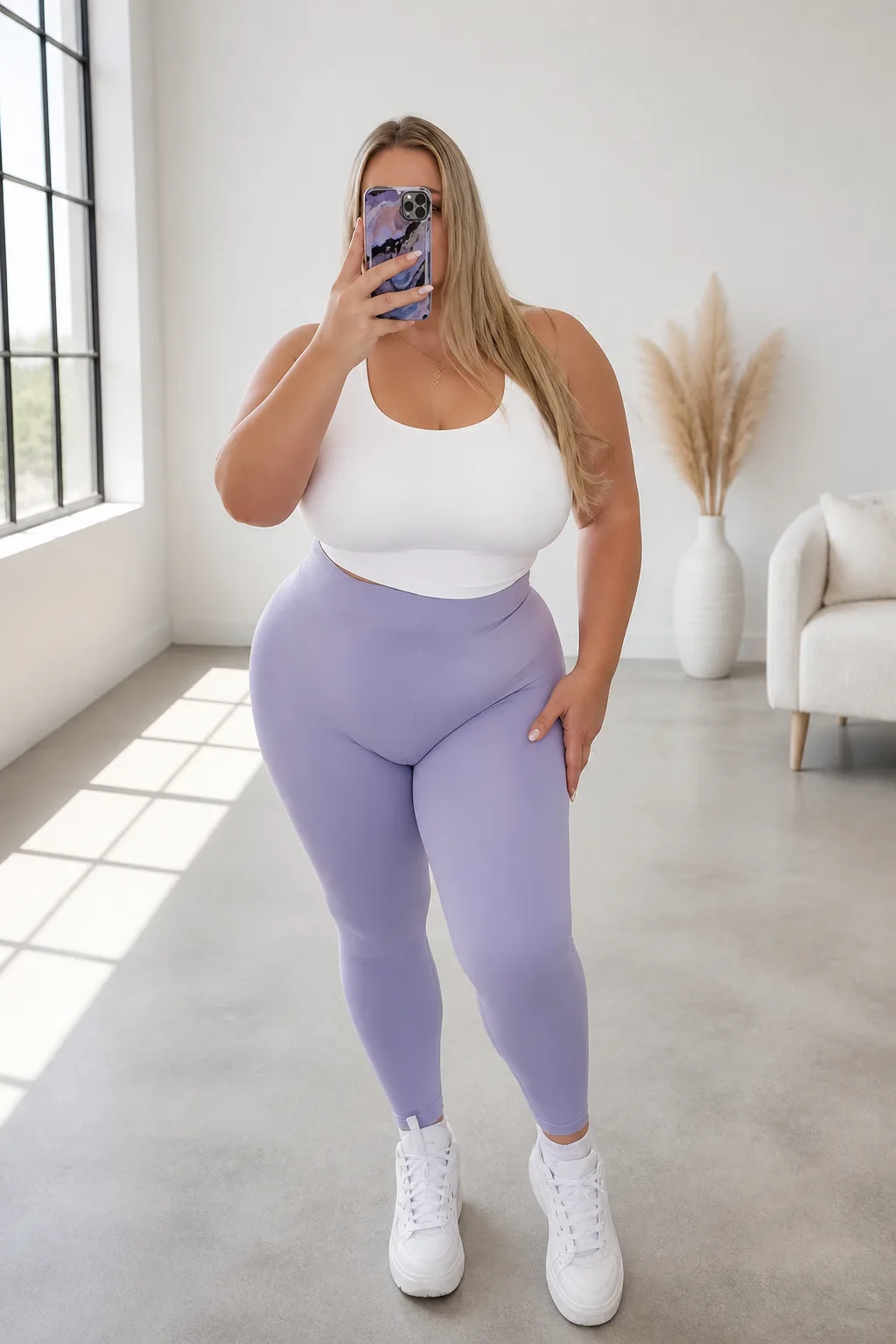 Comfortable and chic plus-size leggings set