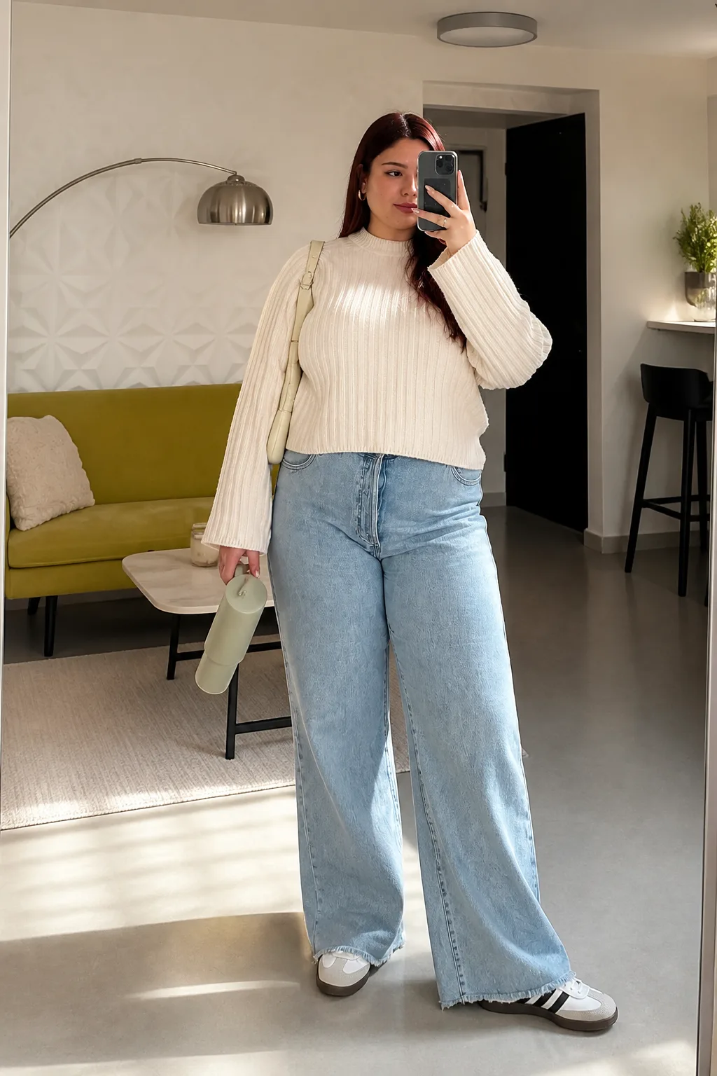 Cozy Chic in Cream and Denim