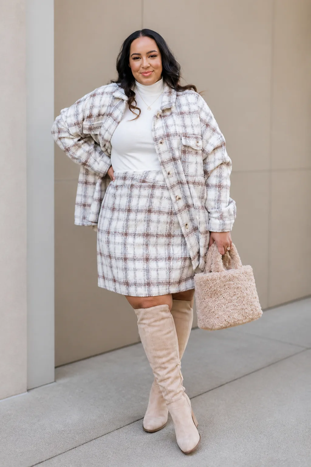 Cozy Chic in Plaid Coordinates