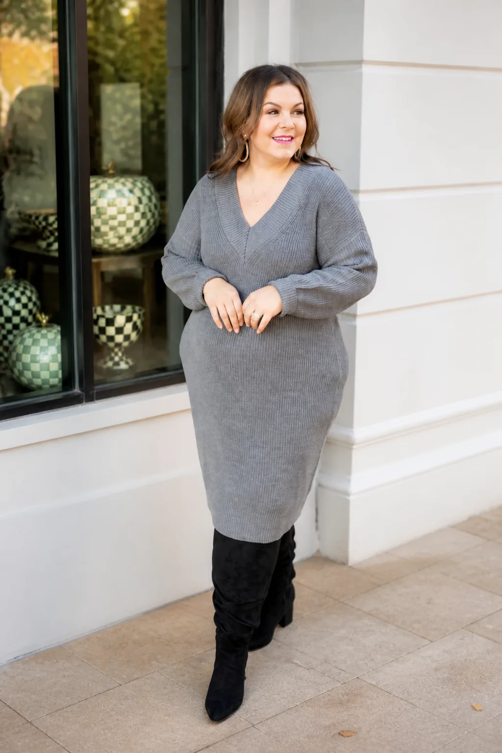 Cozy Gray Sweater Dress Perfection