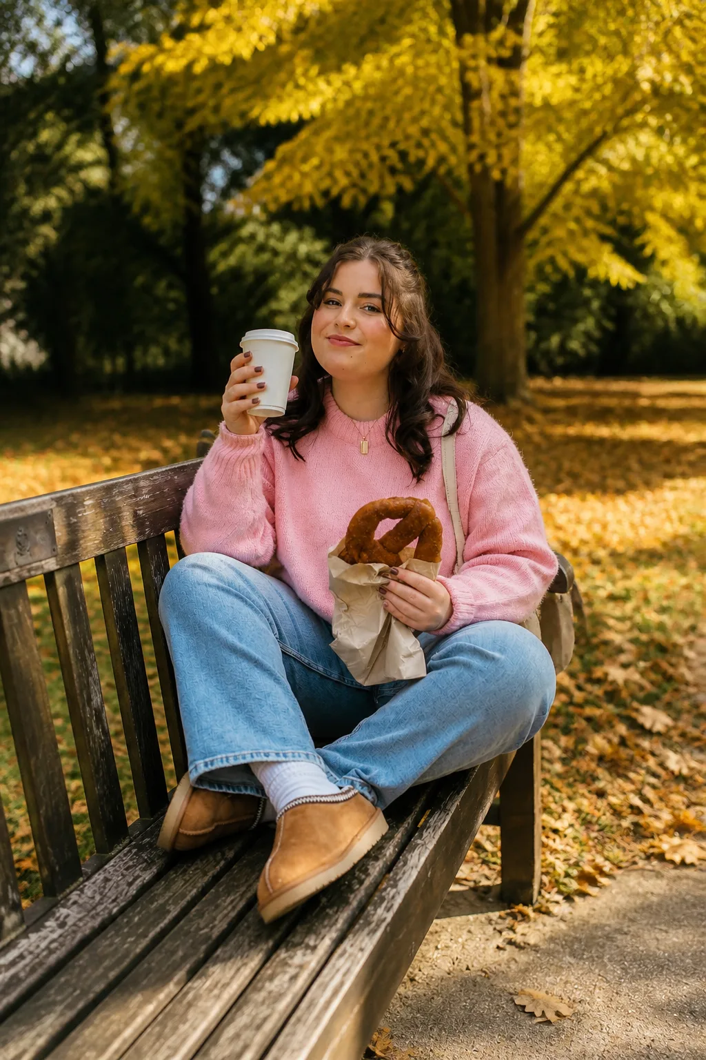Cozy Pink Sweater and Denim Combo