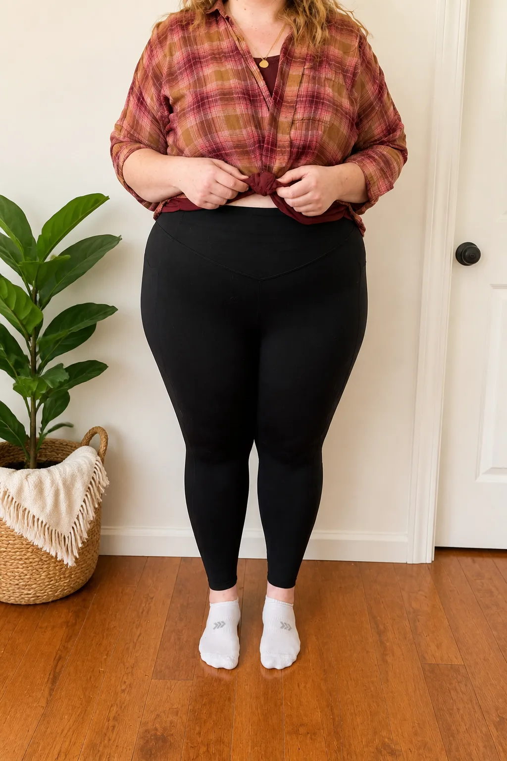 Cozy Plaid and Leggings Everyday Look
