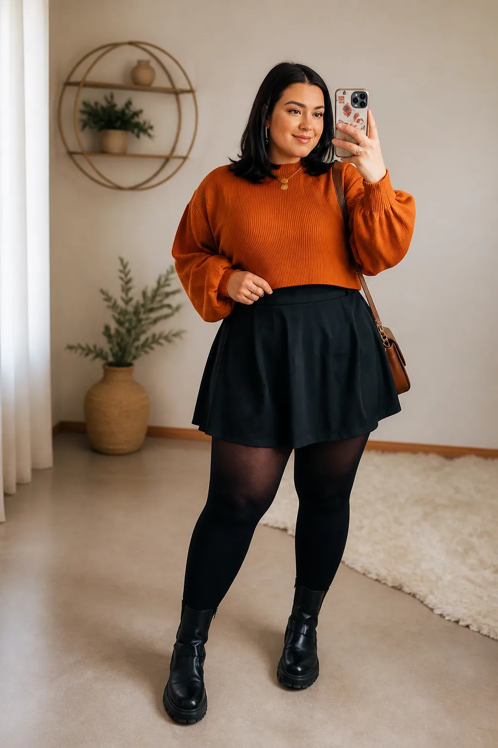 Cozy Pumpkin Spice Sweater Ensemble