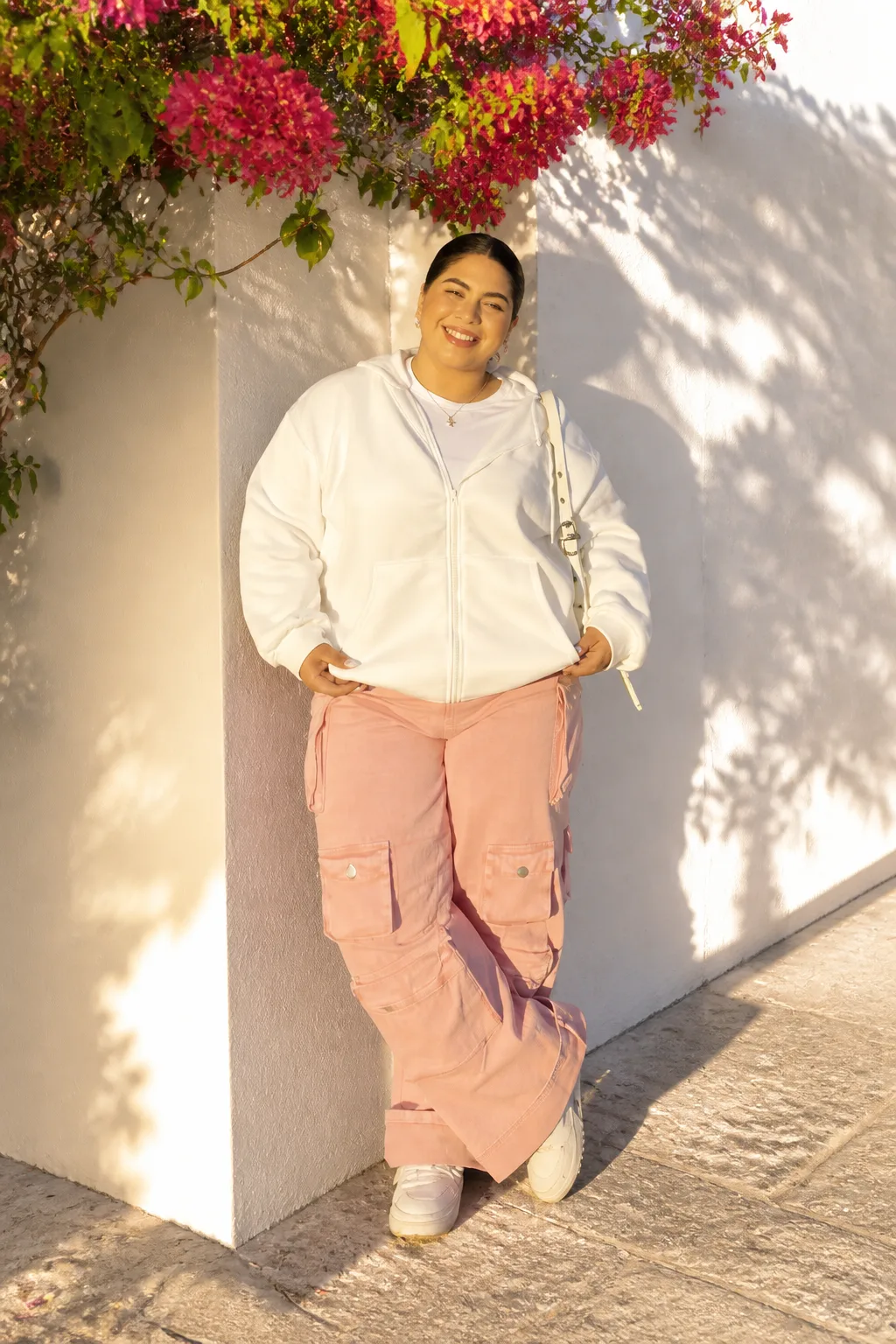 Cozy Zip-Up and Cargo Pants Combo