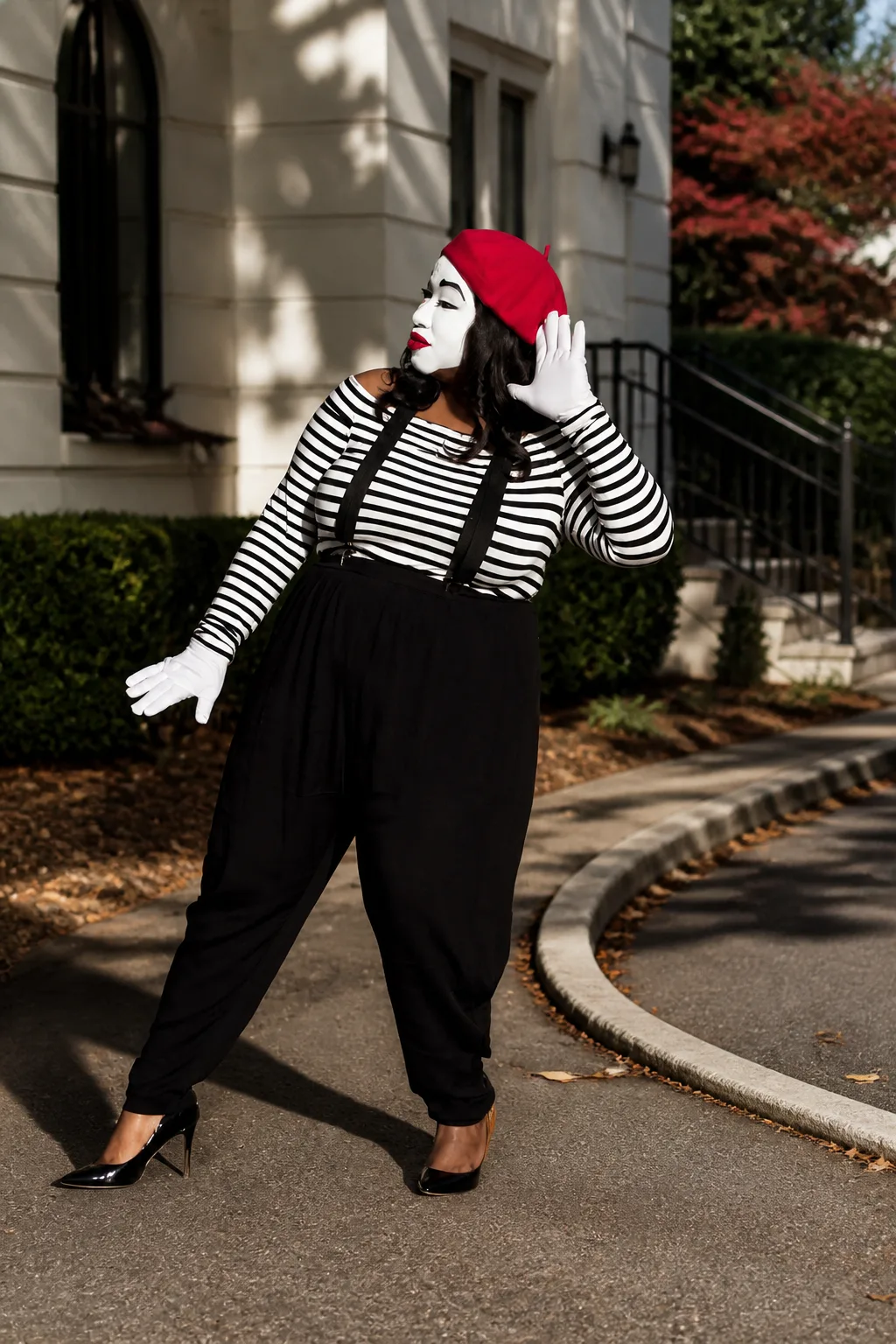 Creative Plus Size Mime Costume