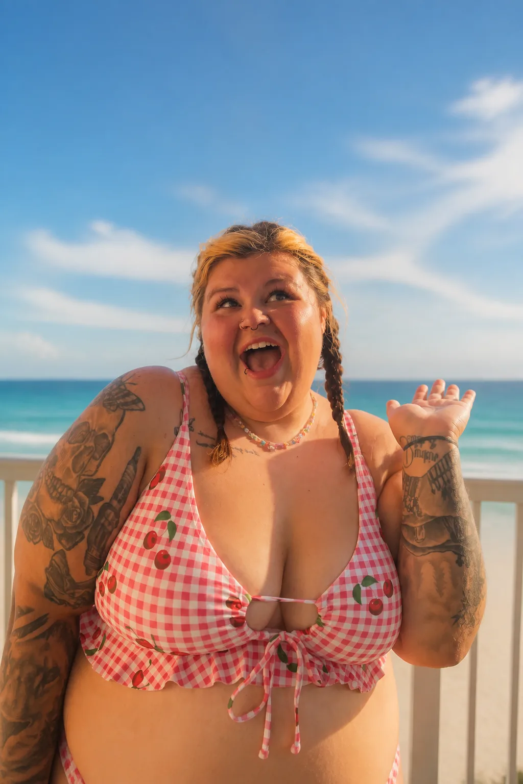 Cute cherry print bikini vibes