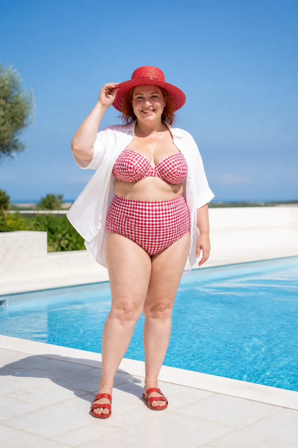 Cute Gingham Swimwear Style