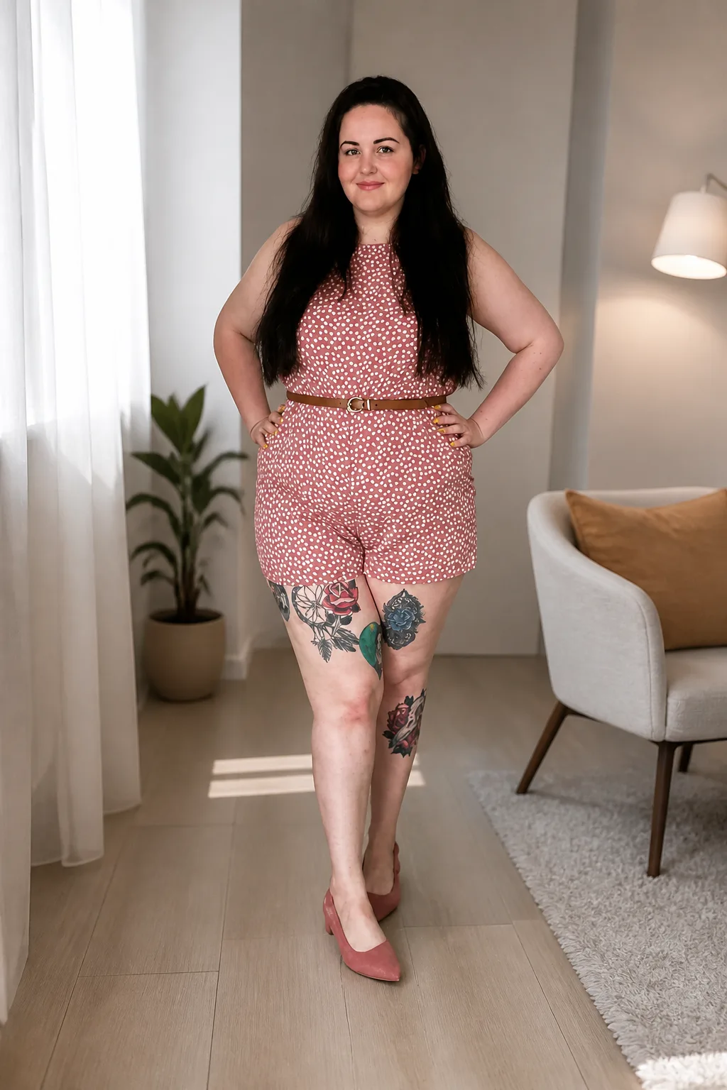 Cute Plus Size Romper Outfit
