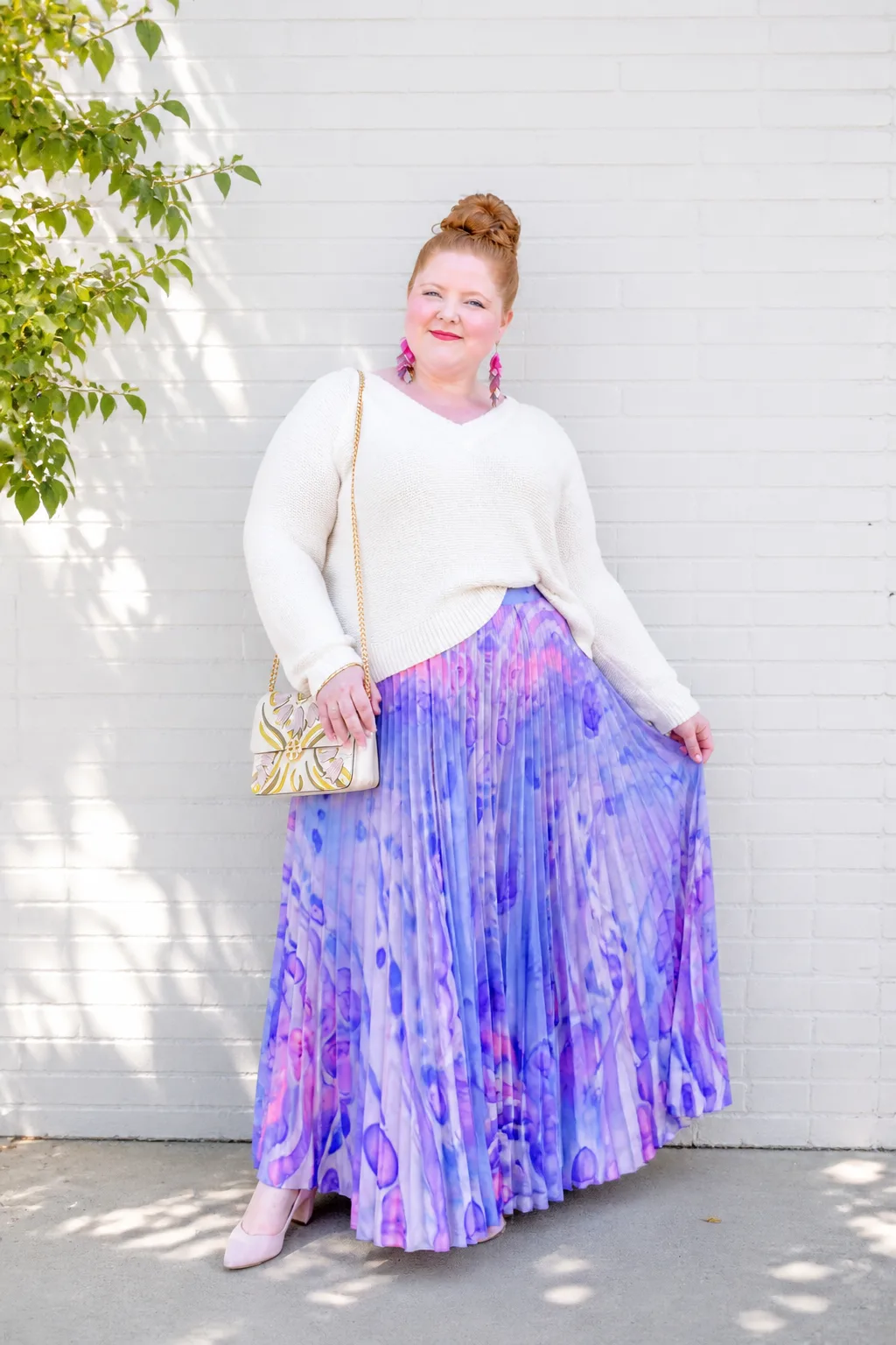Dreamy Watercolor Maxi Skirt Ensemble