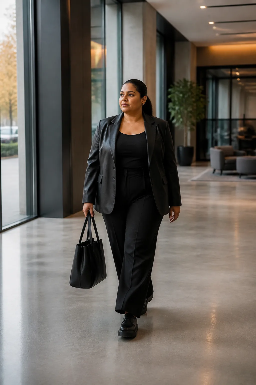 Edgy All-Black Baddie Outfit