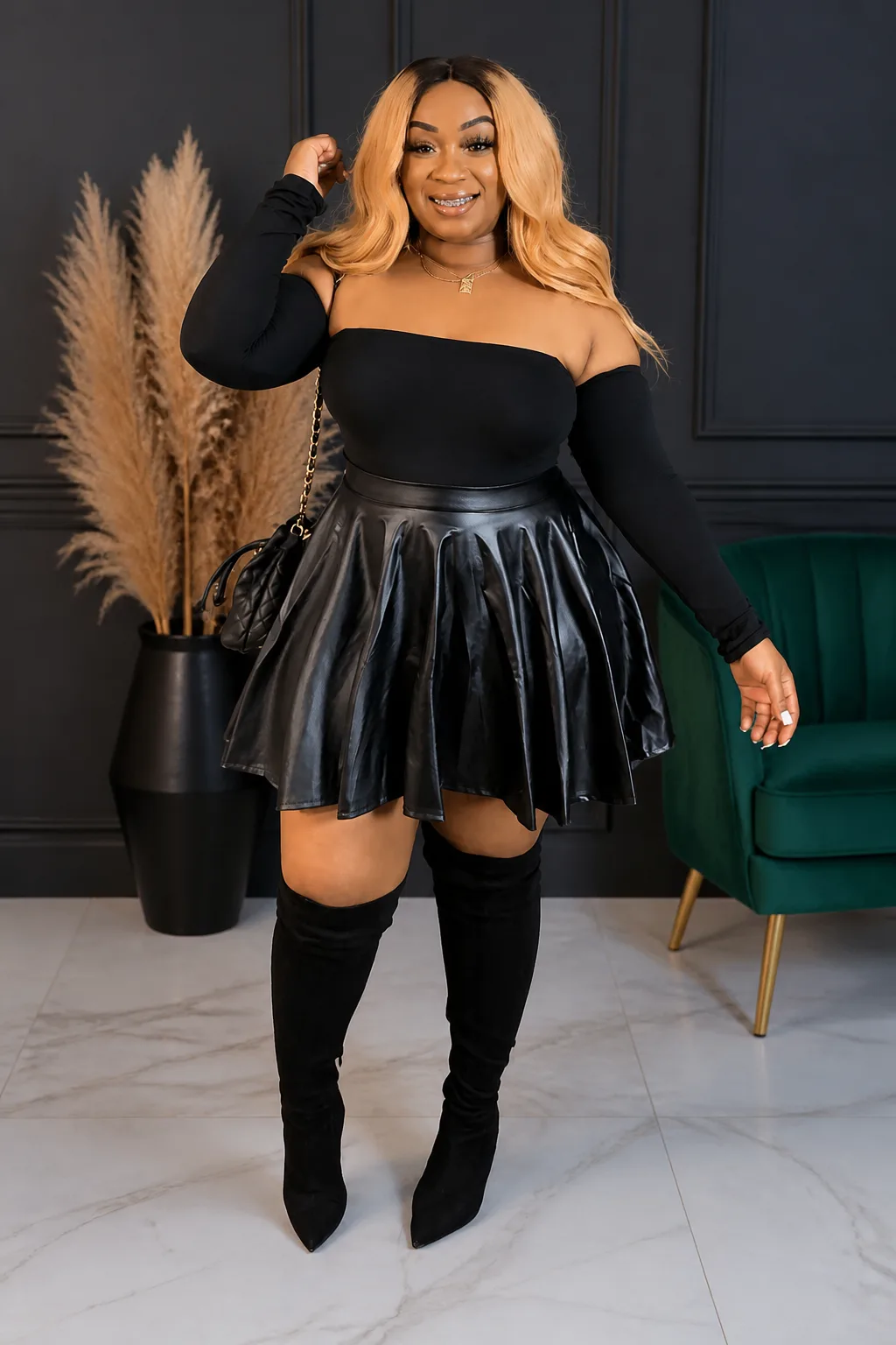 Edgy All-Black Club Outfit