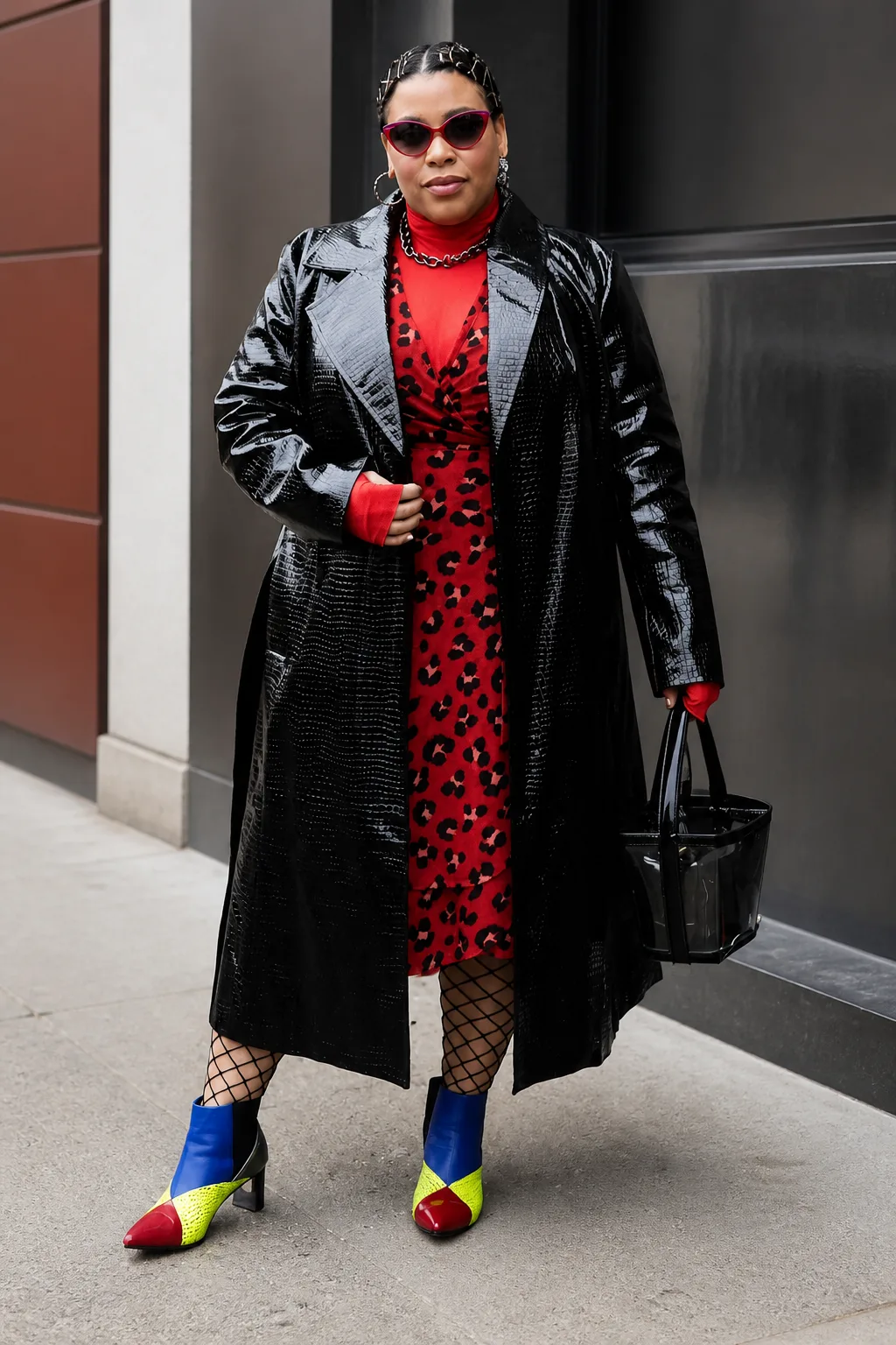 Edgy Animal Print &amp; Leather Style