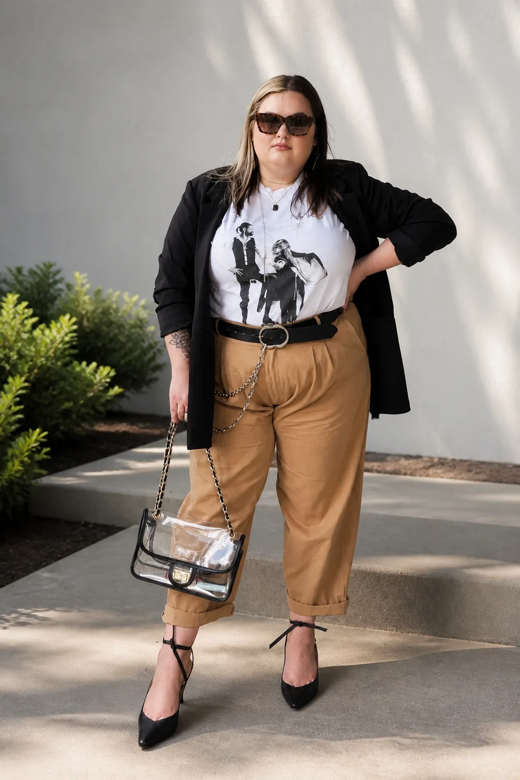 Edgy Business Casual Blazer Outfit