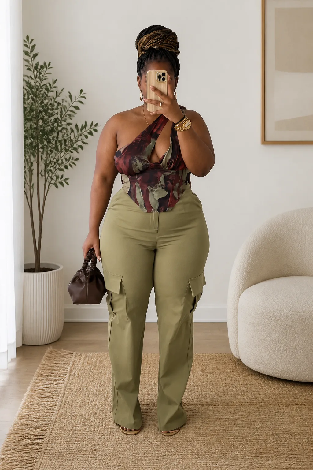 Edgy Corset and Cargo Pants Style