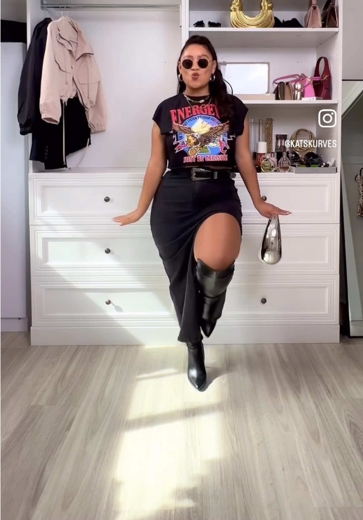 Edgy Graphic Tee Night Look