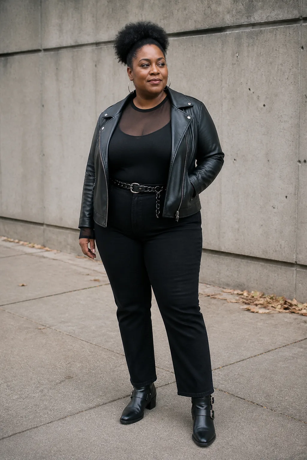 Edgy Layered Plus Size Goth Outfit