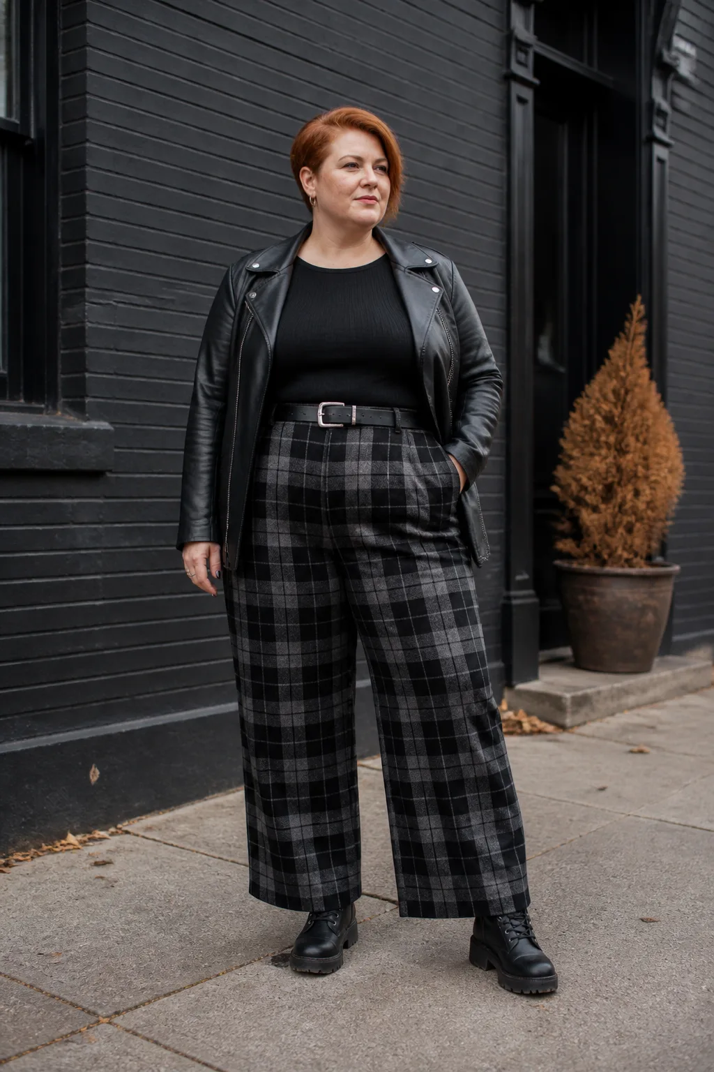 Edgy Plaid Goth Ensemble