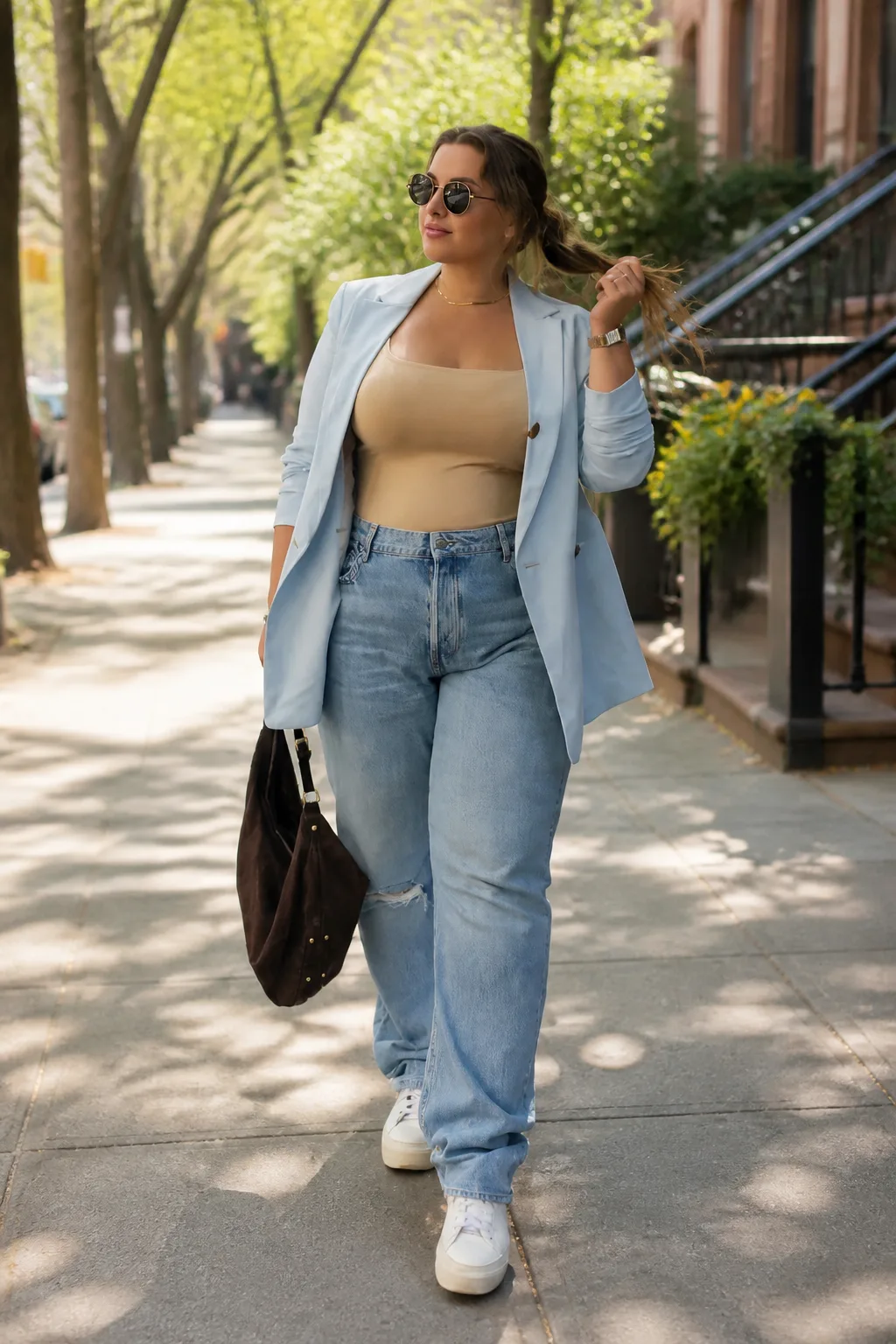 Effortless Blazer and Denim Look