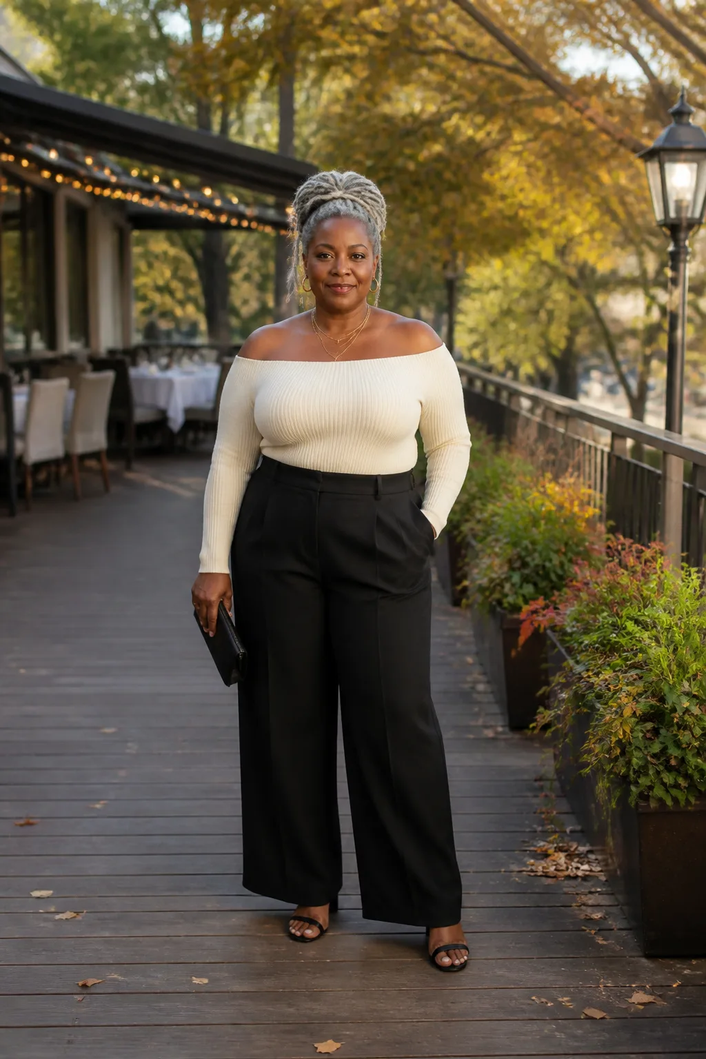 Effortless Off-the-Shoulder Sophistication