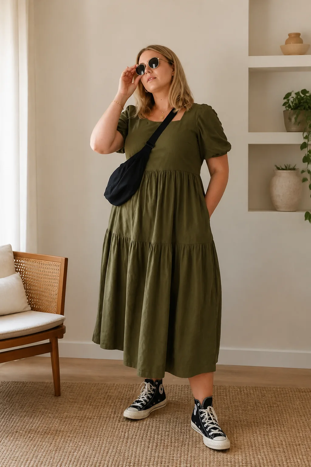 Effortless Olive Maxi Dress