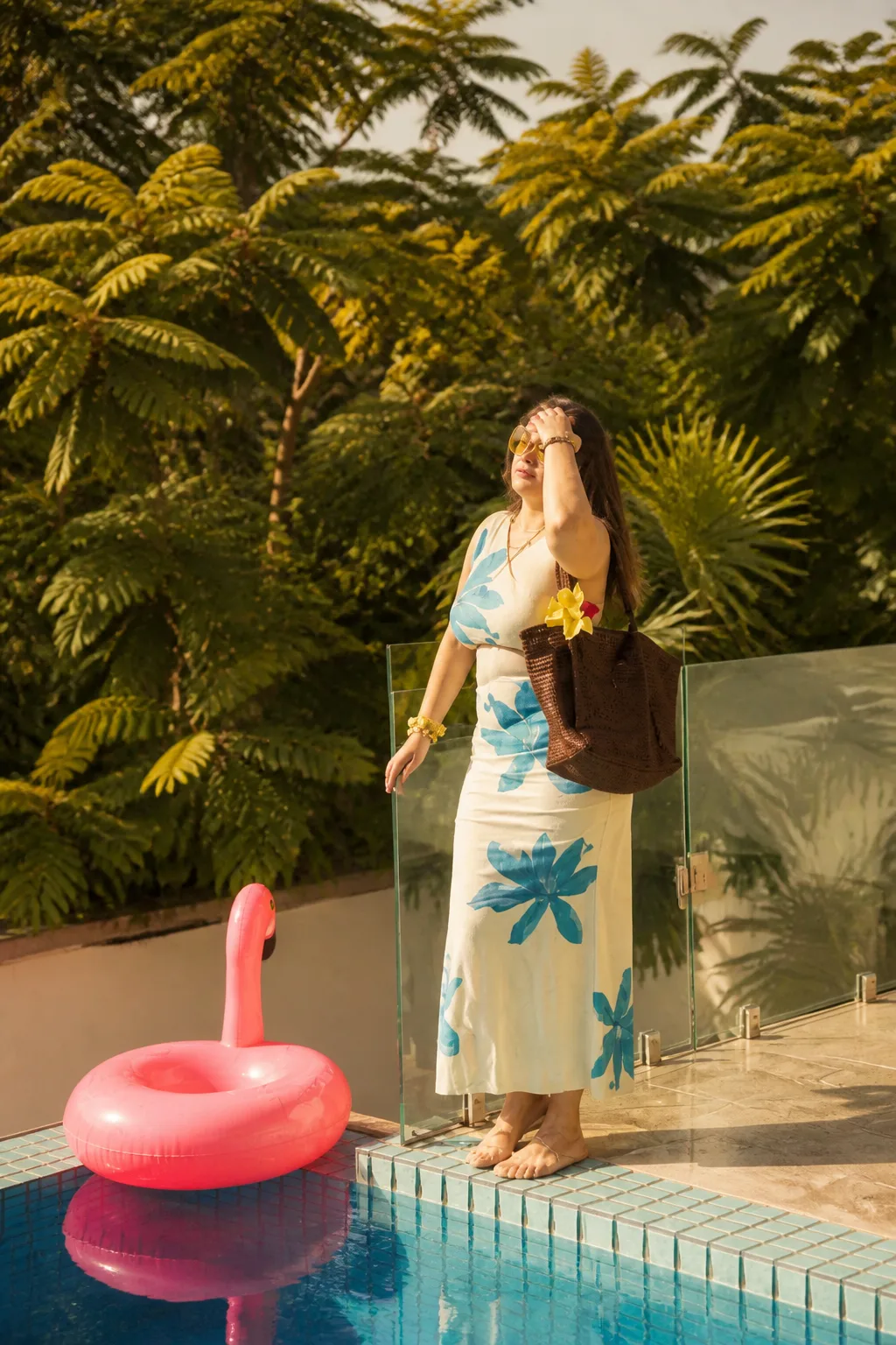 Effortless poolside cover-up elegance