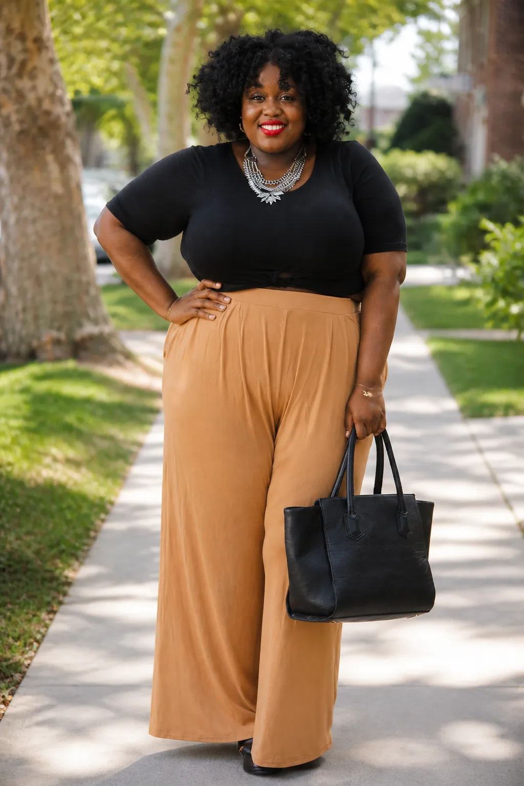 Effortless Wide Leg Pants and Crop Top