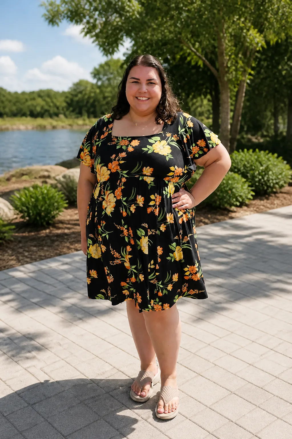 Effortlessly Chic Floral Concert Dress