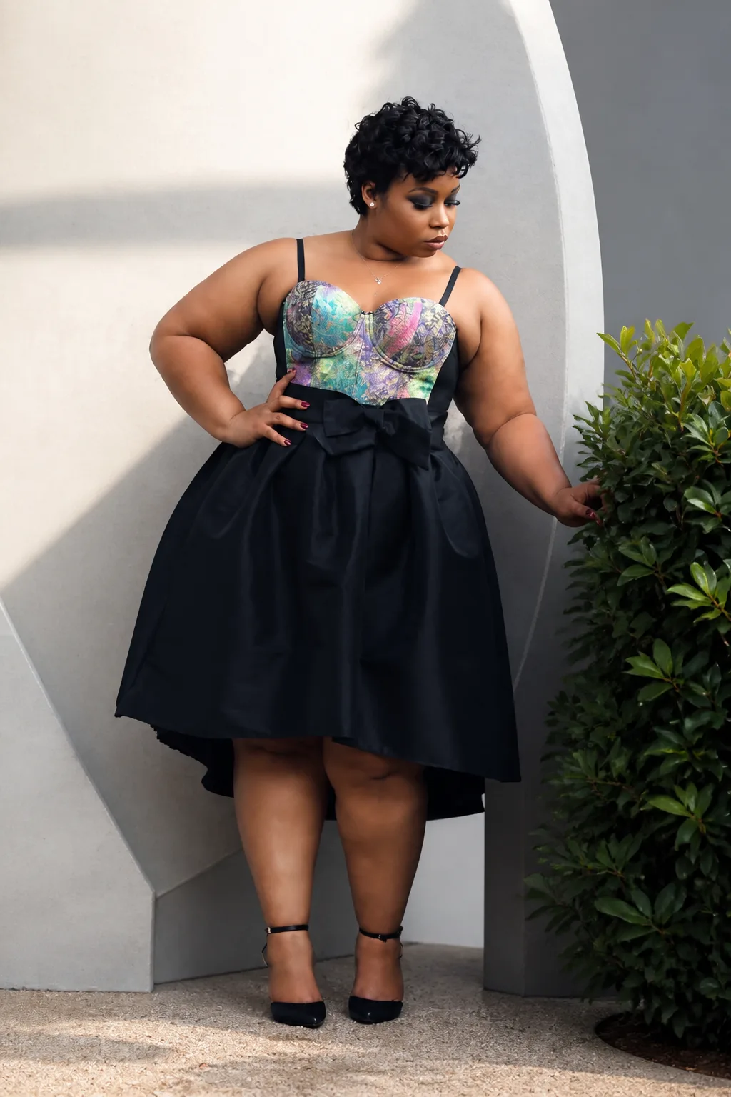 Elegant Black Summer Midi Dress