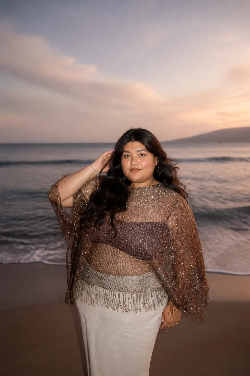 Elegant Evening Beach Cover-Up Look