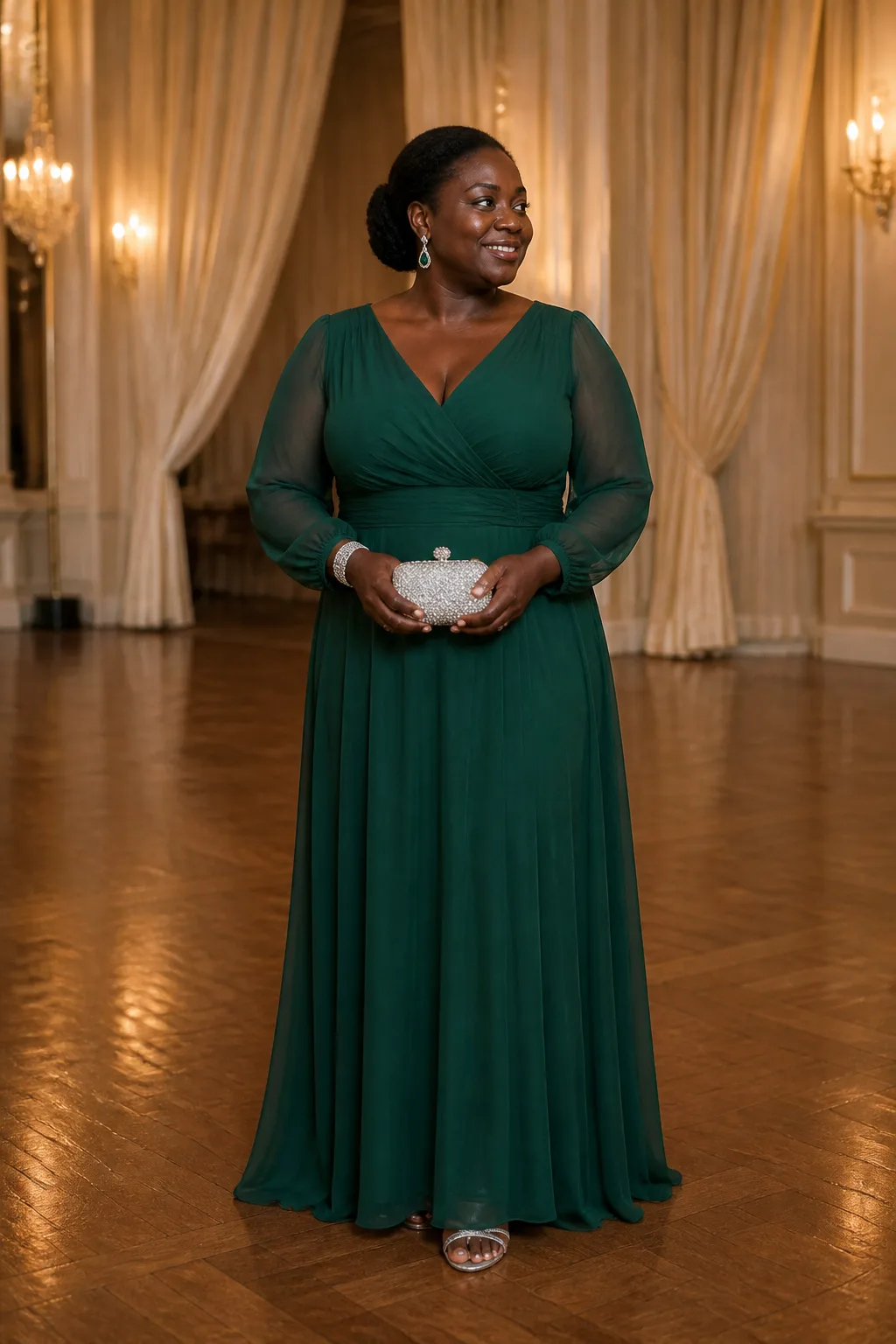 Elegant Floor-Length Guest Gown