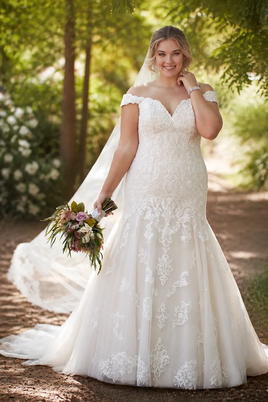 Elegant Lace Mermaid Silhouette