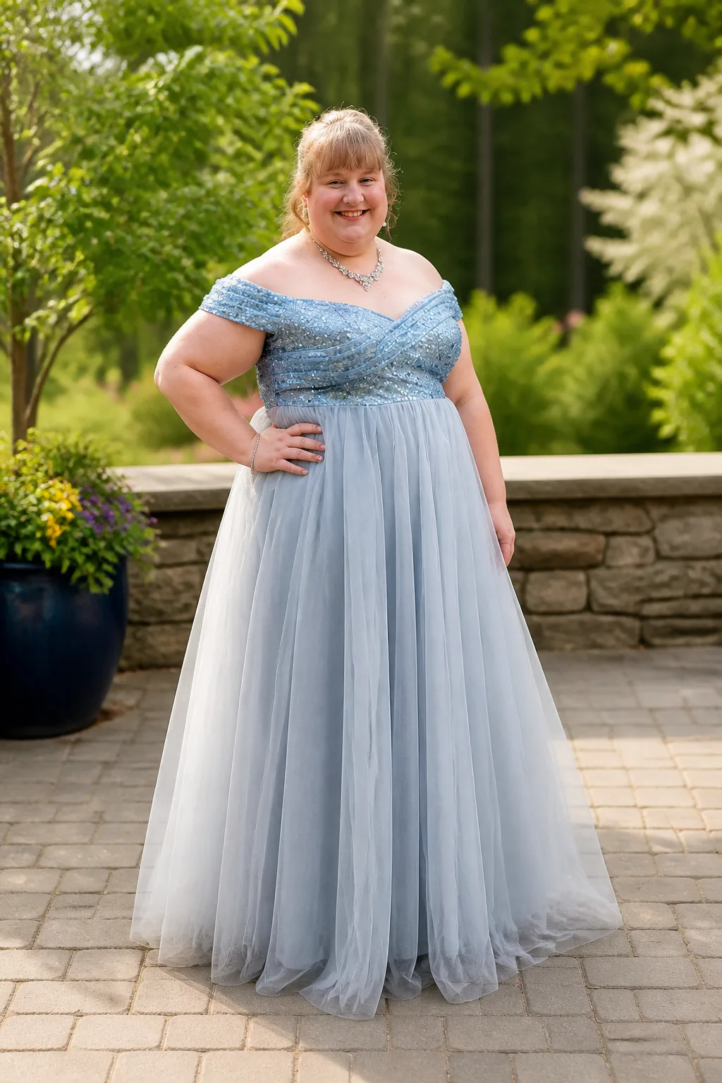 Elegant Off-Shoulder Tulle Gown Inspiration
